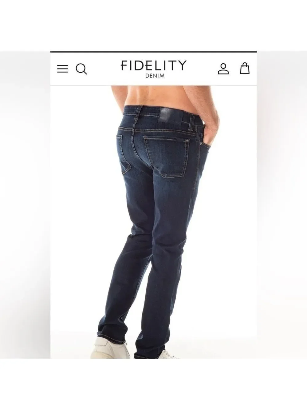 FIDELITY Western Dark Wash Denim Jeans 31x34 Slim/Straight Handcrafted in LA